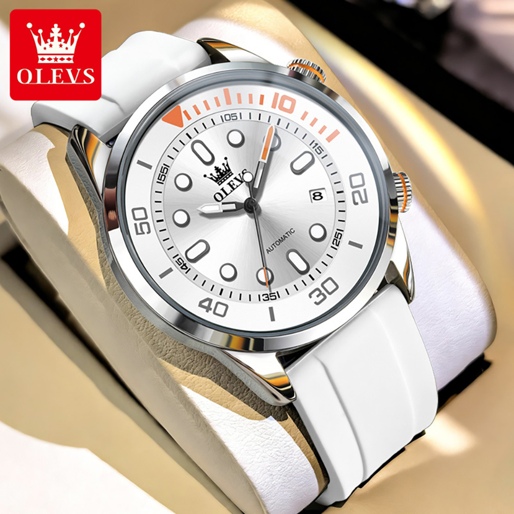 Luxury Watch White - ساعة OLEVS الفاخرة مقاومة للماء حتى