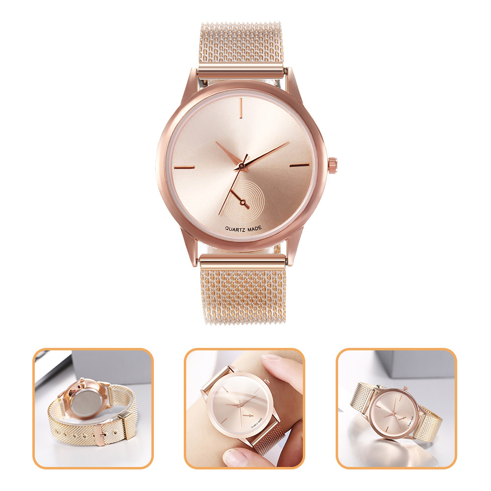 Luxury Watch Gift For Her - ساعة نسائية أنيقة بحركة كوارتز، هيكل
