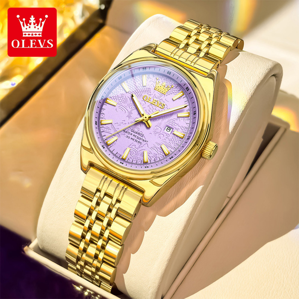 Luxury Watch Index - ساعة ذهبية فاخرة ماركة OLEVS للنساء