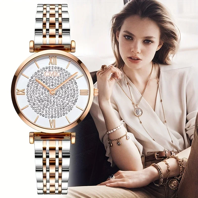Luxury Watch Vintage - ساعة كوارتز بقرص رقمي روماني ،