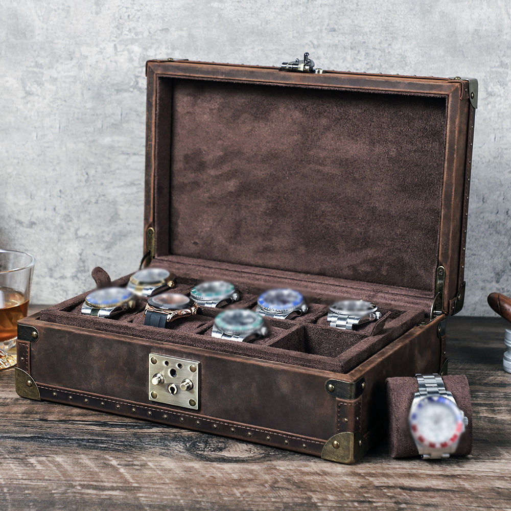 Luxury Watch Vintage - علبة ساعات جلدية فاخرة من CONTACT'S
