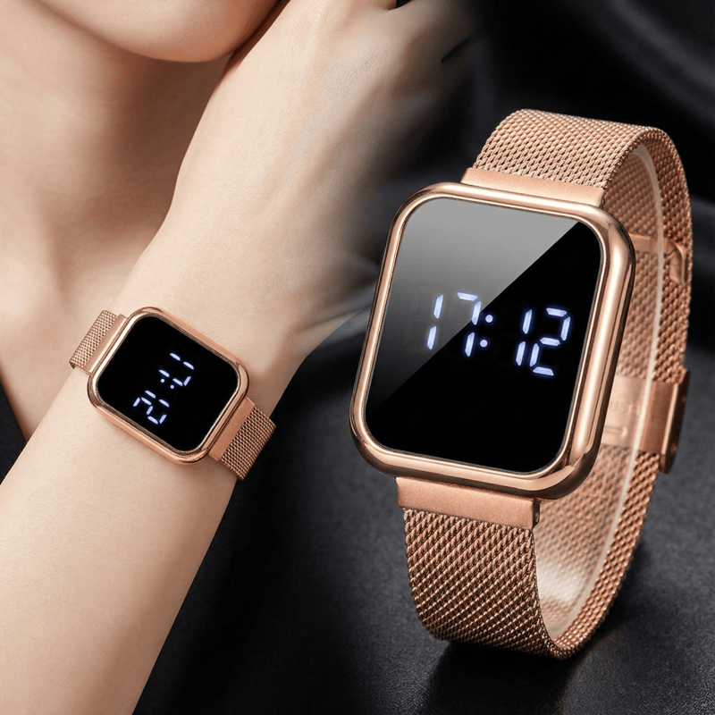 Luxury Watch Wallpaper - ساعات رقمية مستطيلة أنيقة للنساء والرجال