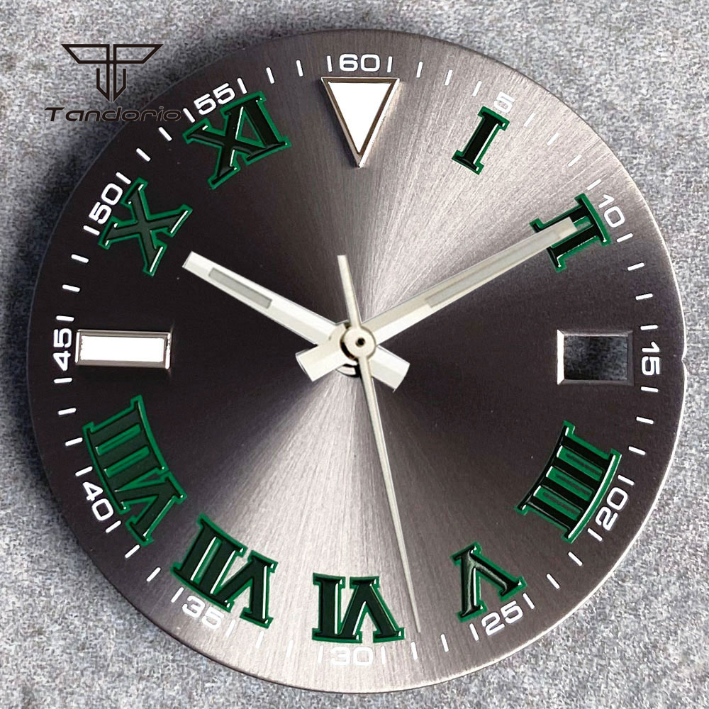 Luxury Watch With Green Dial - 29 مللي متر رمادي أمة الله