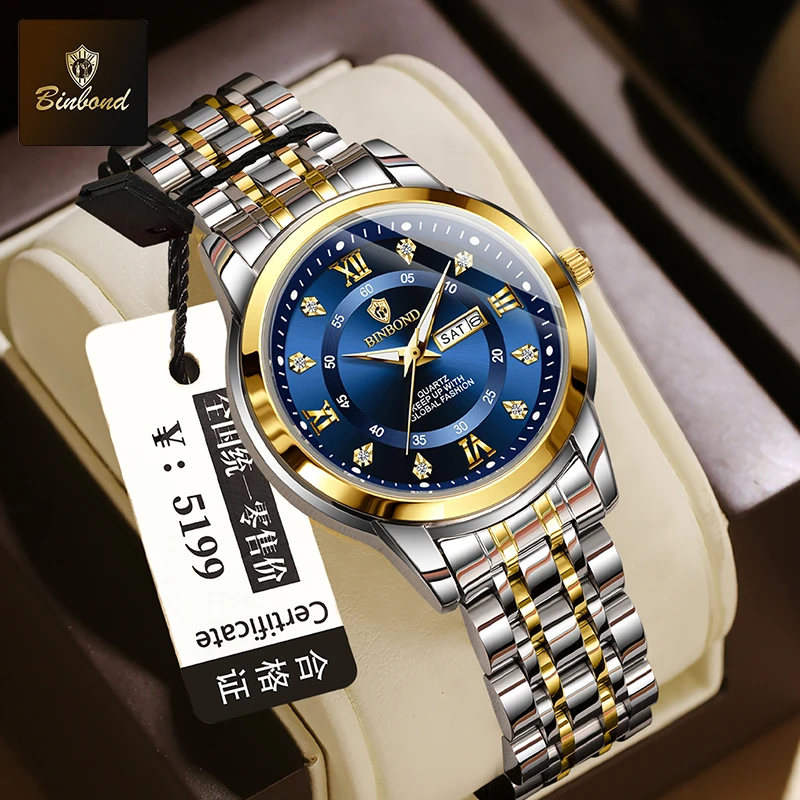 Luxury Watch Index - BINBOND B7169 العلامة التجارية الفاخرة موضة