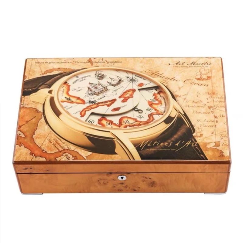 Luxury Watch Image - عرض ساعة خشب مع صورة للرجال