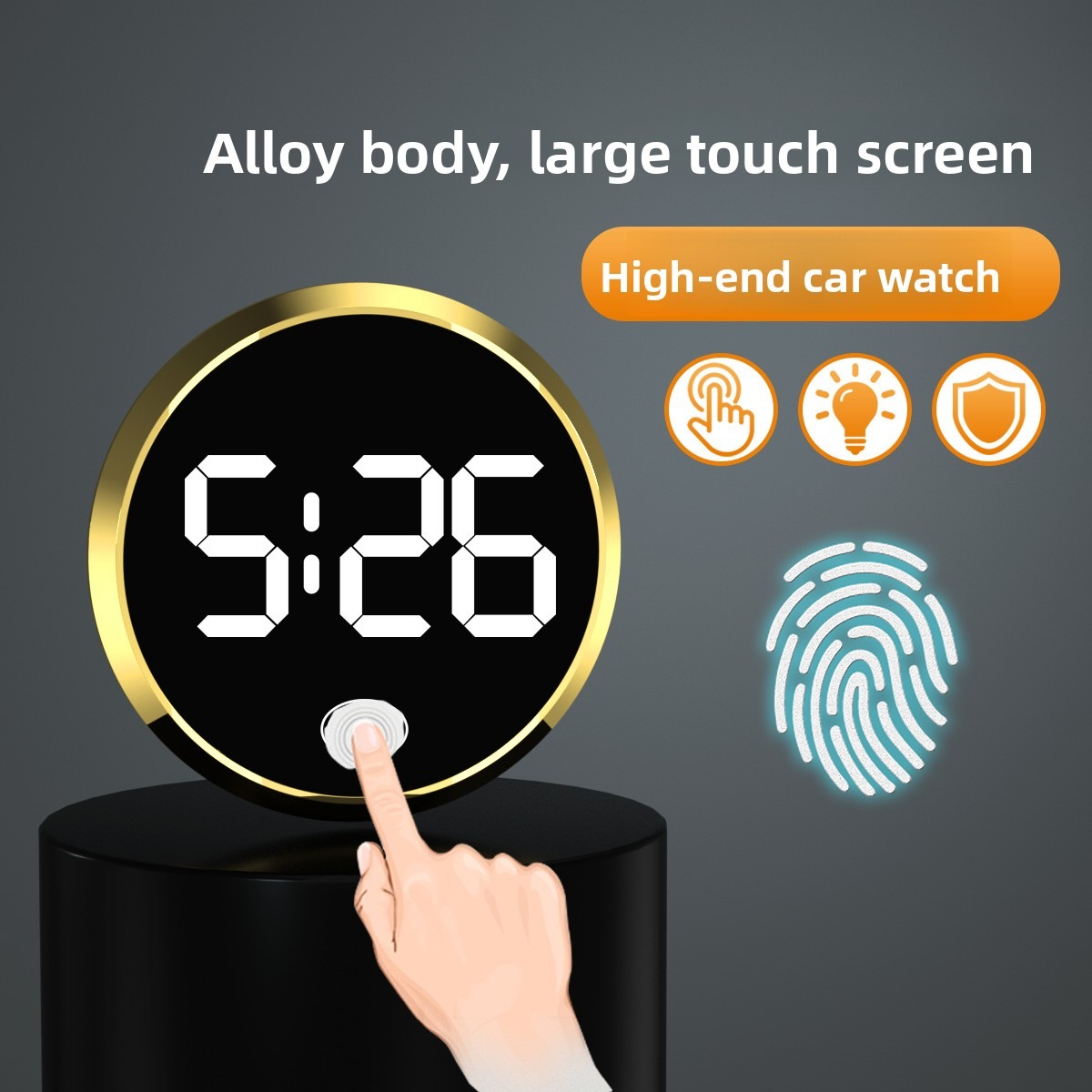 Luxury Watch Outlet - ساعة LED فاخرة للسيارة تعمل باللمس