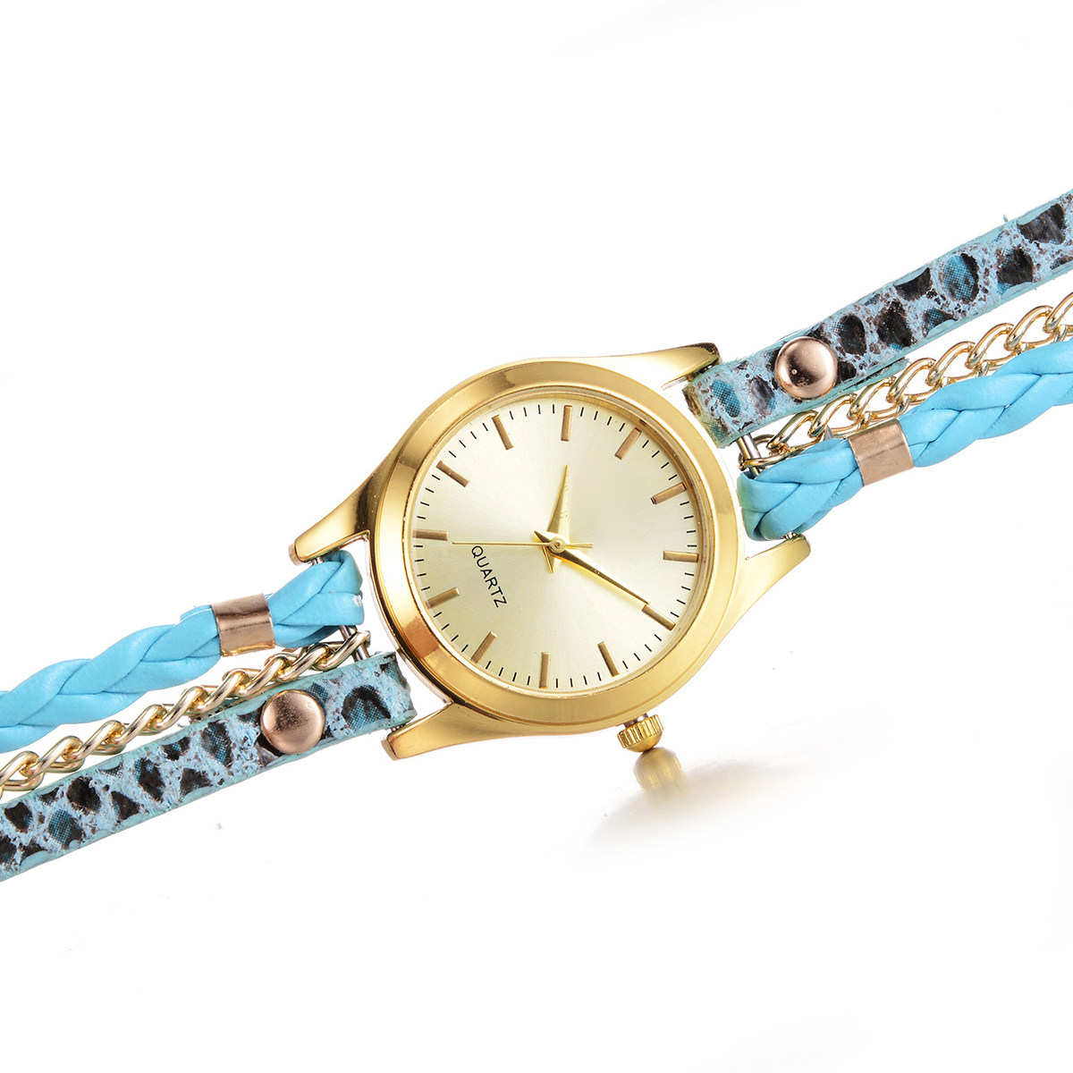 ساعة نسائية بتصميم جلد النمر،  - مراجعة Luxury Watch White وسعره