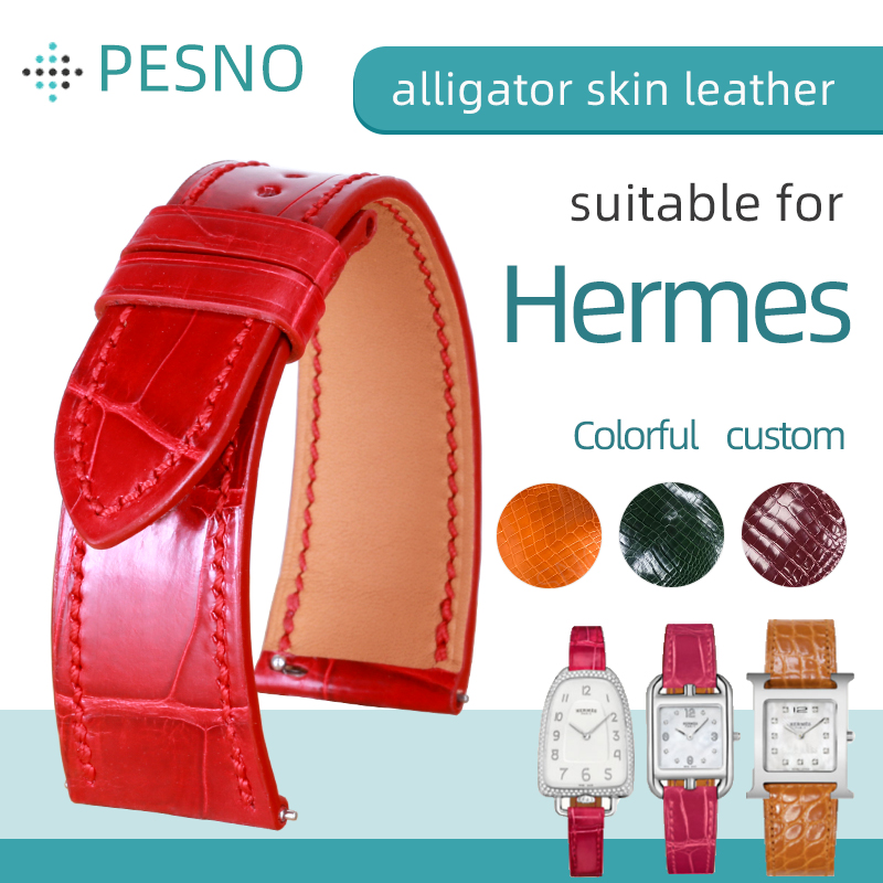 PESNO جميلة الملونة جلد التمسا - مراجعة Luxury Watch Hermes وسعره