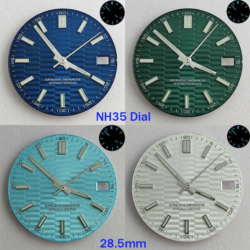 28.5 ملم NH35 قرص NH35 عقارب ز - مراجعة Luxury Watch With Green Dial وسعره