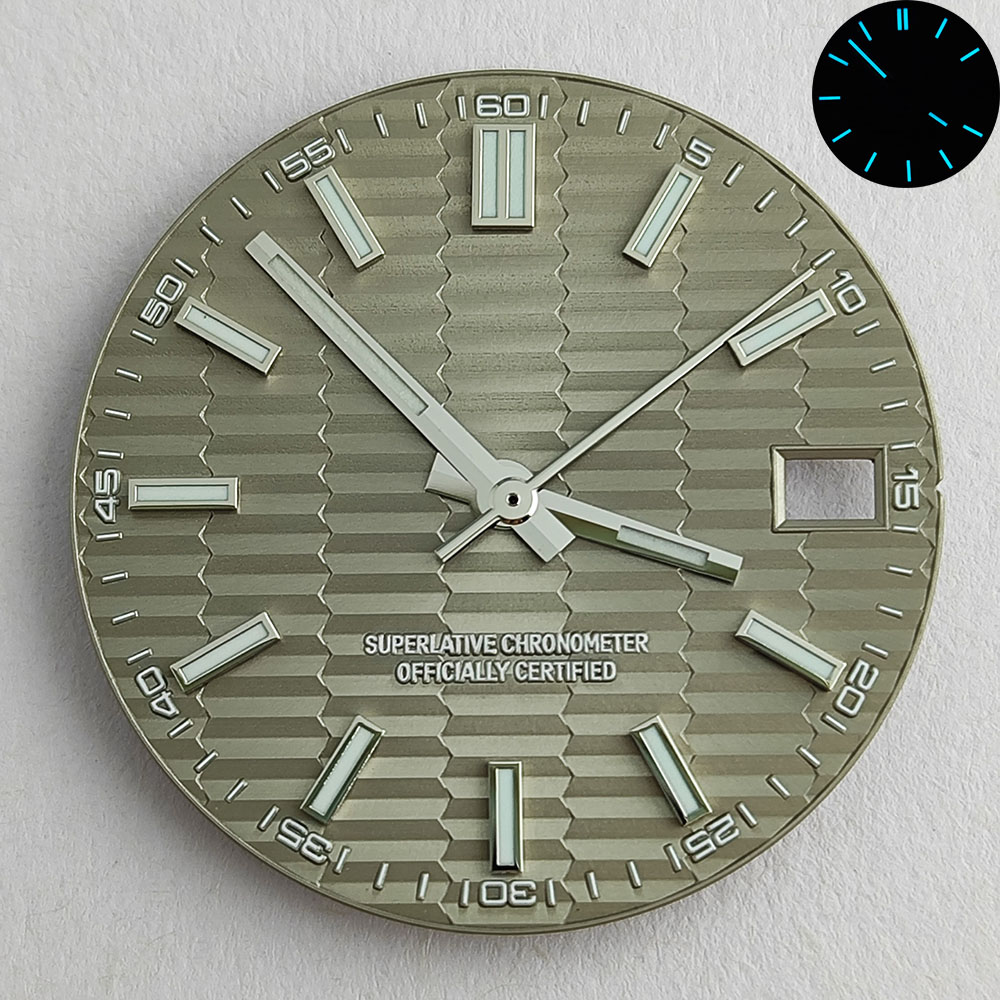 28.5 ملم NH35 قرص NH35 عقارب ز - مراجعة Luxury Watch With Green Dial وسعره