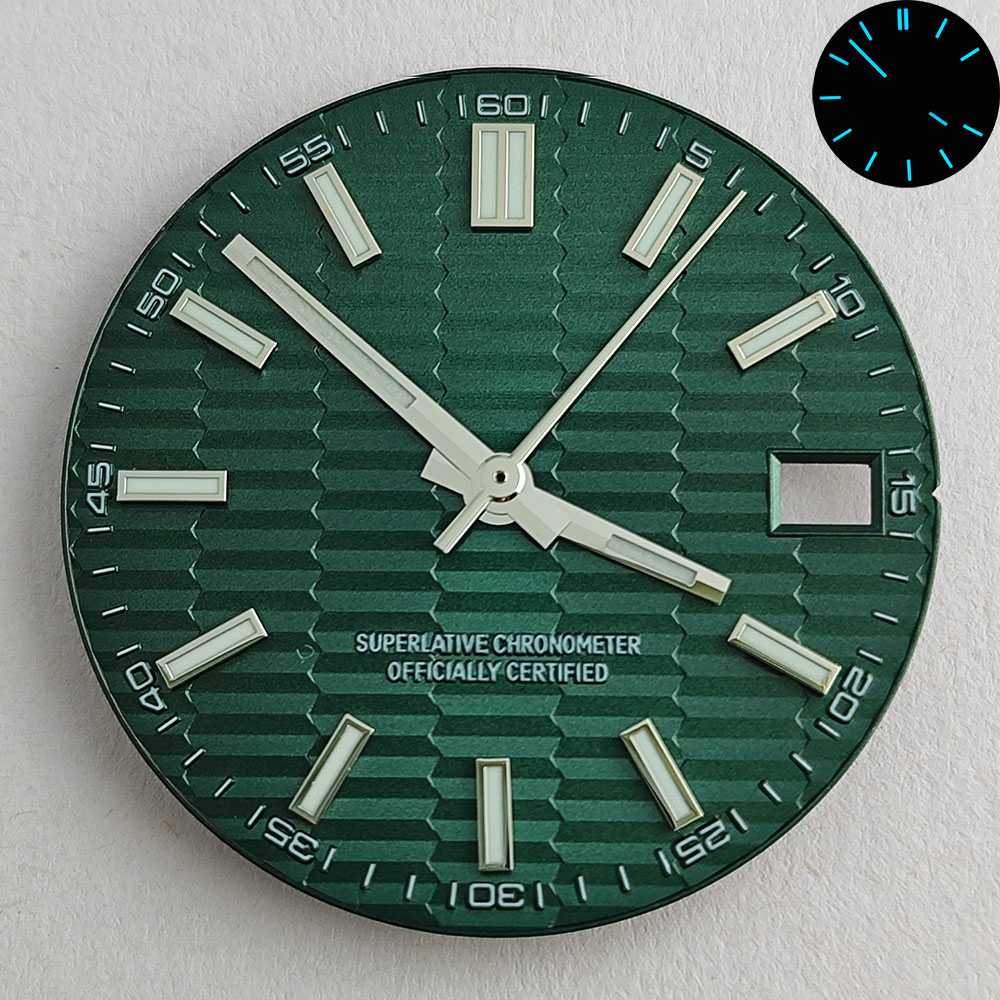 28.5 ملم NH35 قرص NH35 عقارب ز - مراجعة Luxury Watch With Green Dial وسعره