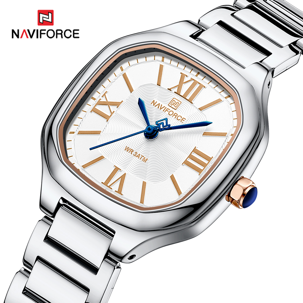 ساعة NAVIFORCE الفاخرة للنساء  - مراجعة Luxury Watch Square وسعره