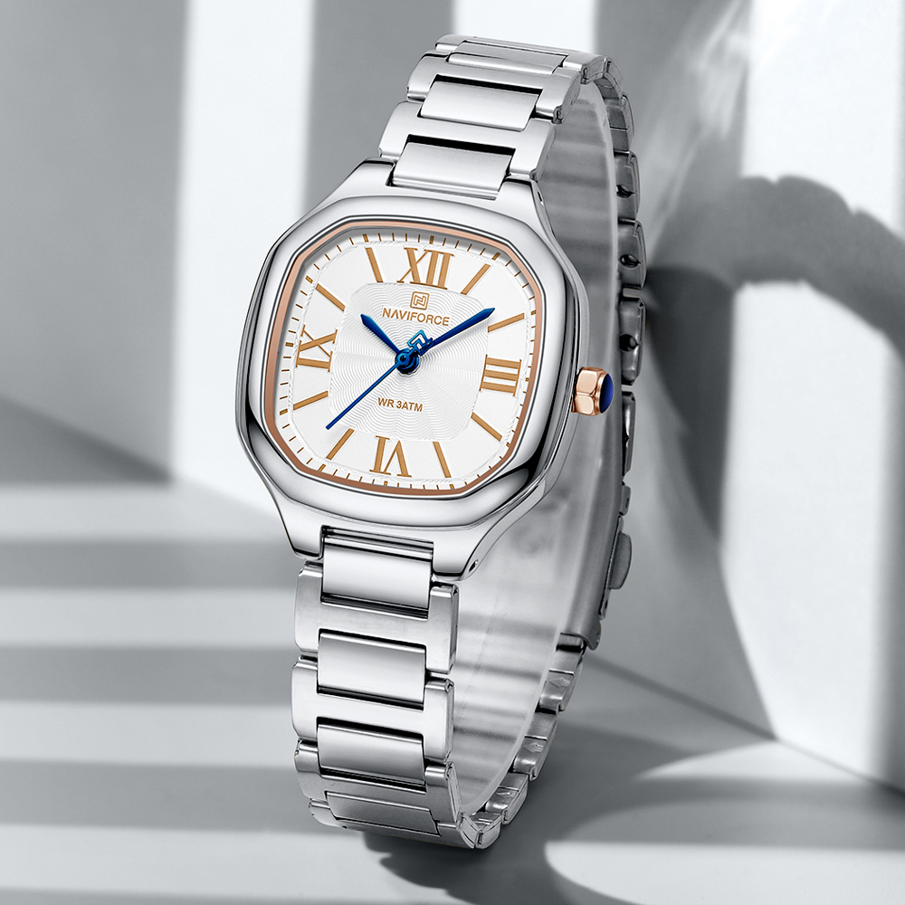 ساعة NAVIFORCE الفاخرة للنساء  - مراجعة Luxury Watch Square وسعره