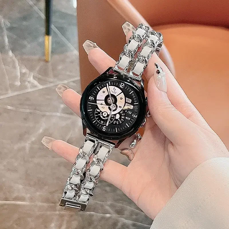 جلد فاخر + حزام معدني لساعة Xi - مراجعة Luxury Watch Galaxy وسعره
