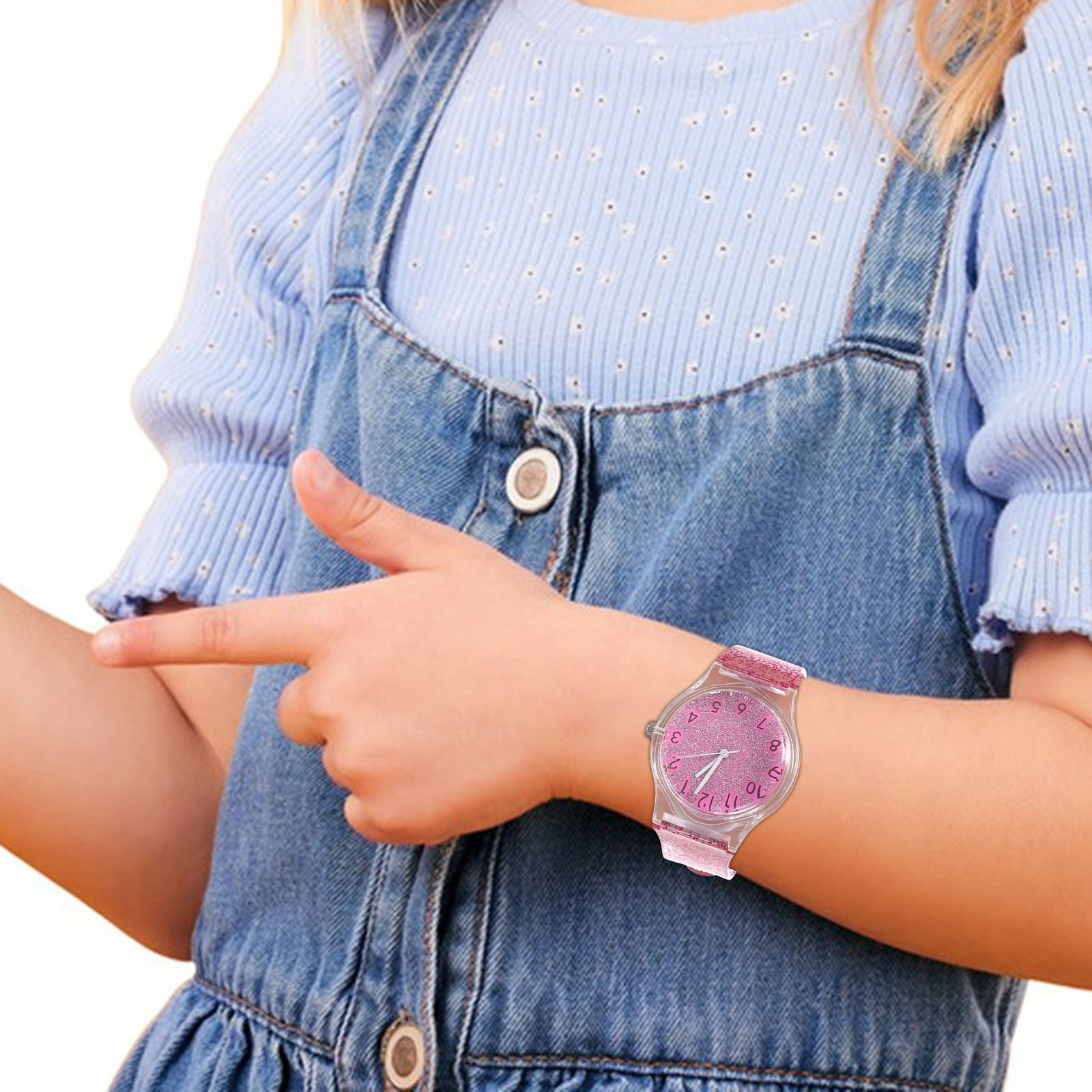 ساعة أطفال بتصميم لامع ملون وح - مراجعة Luxury Watch White وسعره