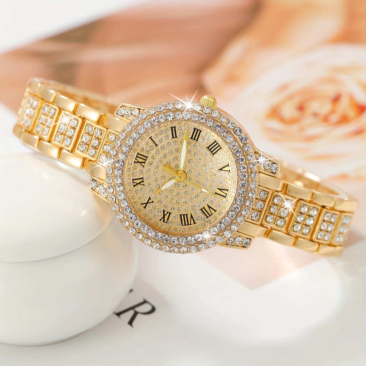مجموعة من 6 قطع: ساعة نسائية ف - مراجعة Luxury Watch Gift For Her وسعره
