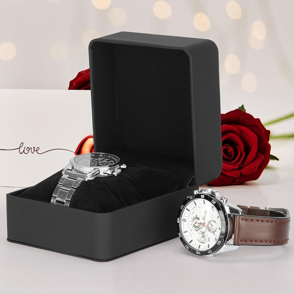 حافظة ساعات فاخرة من الجلد الص - مراجعة Luxury Watch Image وسعره