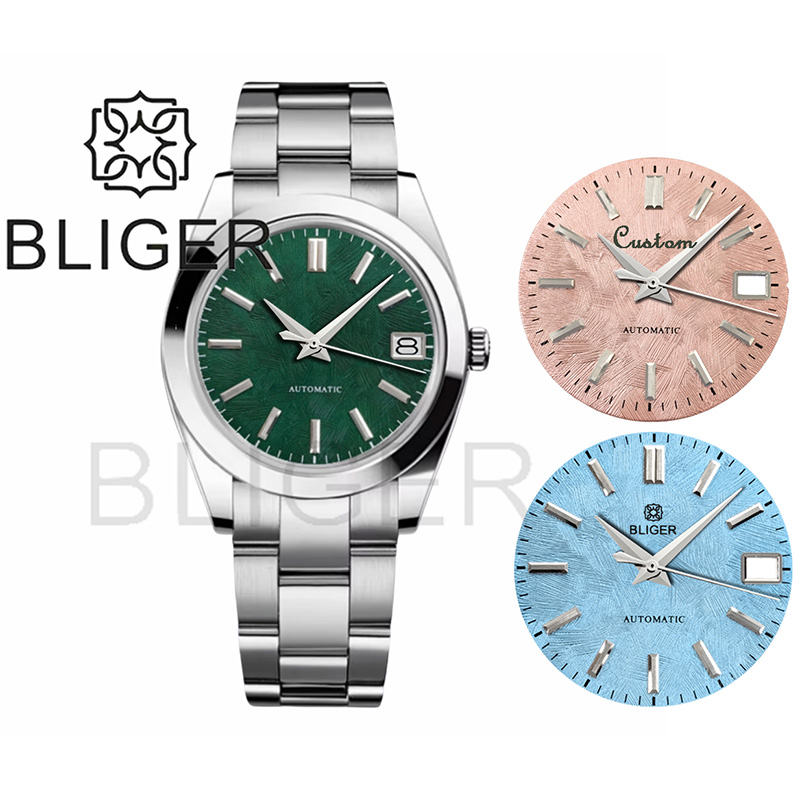 BLIGER 36mm39mm شعار مخصص الأخ - مراجعة Luxury Watch With Green Dial وسعره
