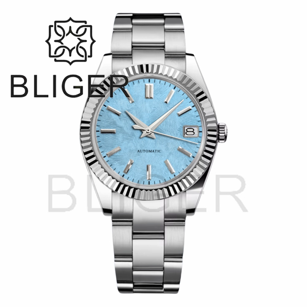 BLIGER 36mm39mm شعار مخصص الأخ - مراجعة Luxury Watch With Green Dial وسعره