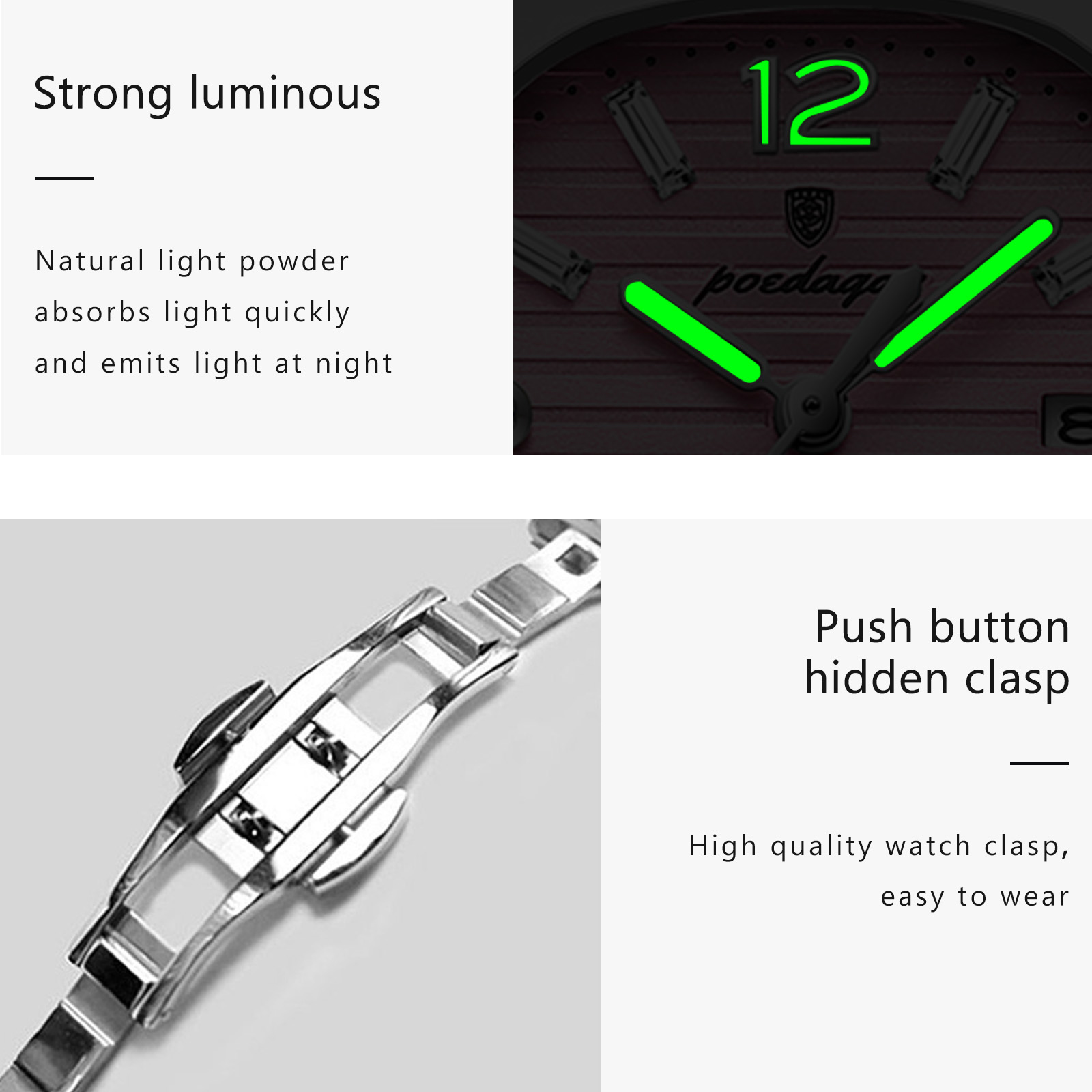 POEDAGAR ساحة أزياء المرأة ساع - مراجعة Luxury Watch Square وسعره