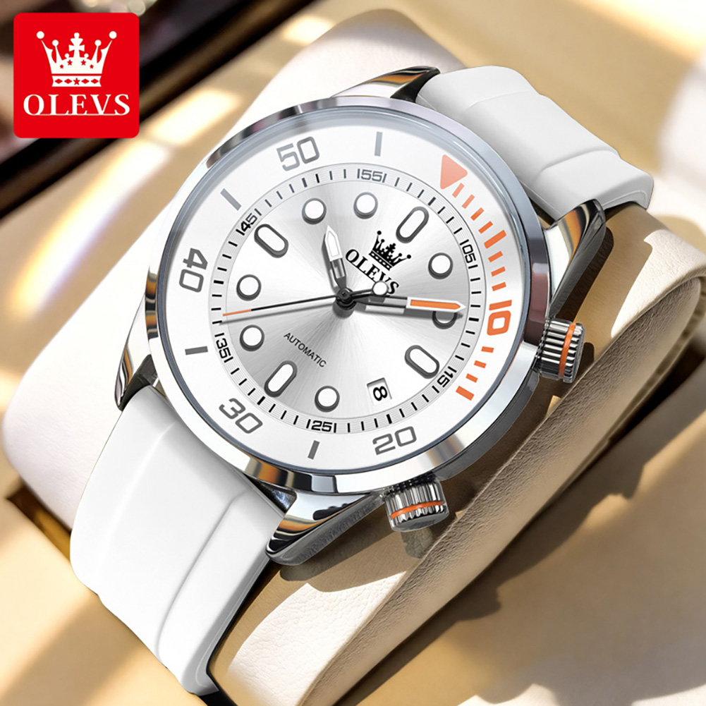 ساعة OLEVS الفاخرة مقاومة للما - مراجعة Luxury Watch White وسعره