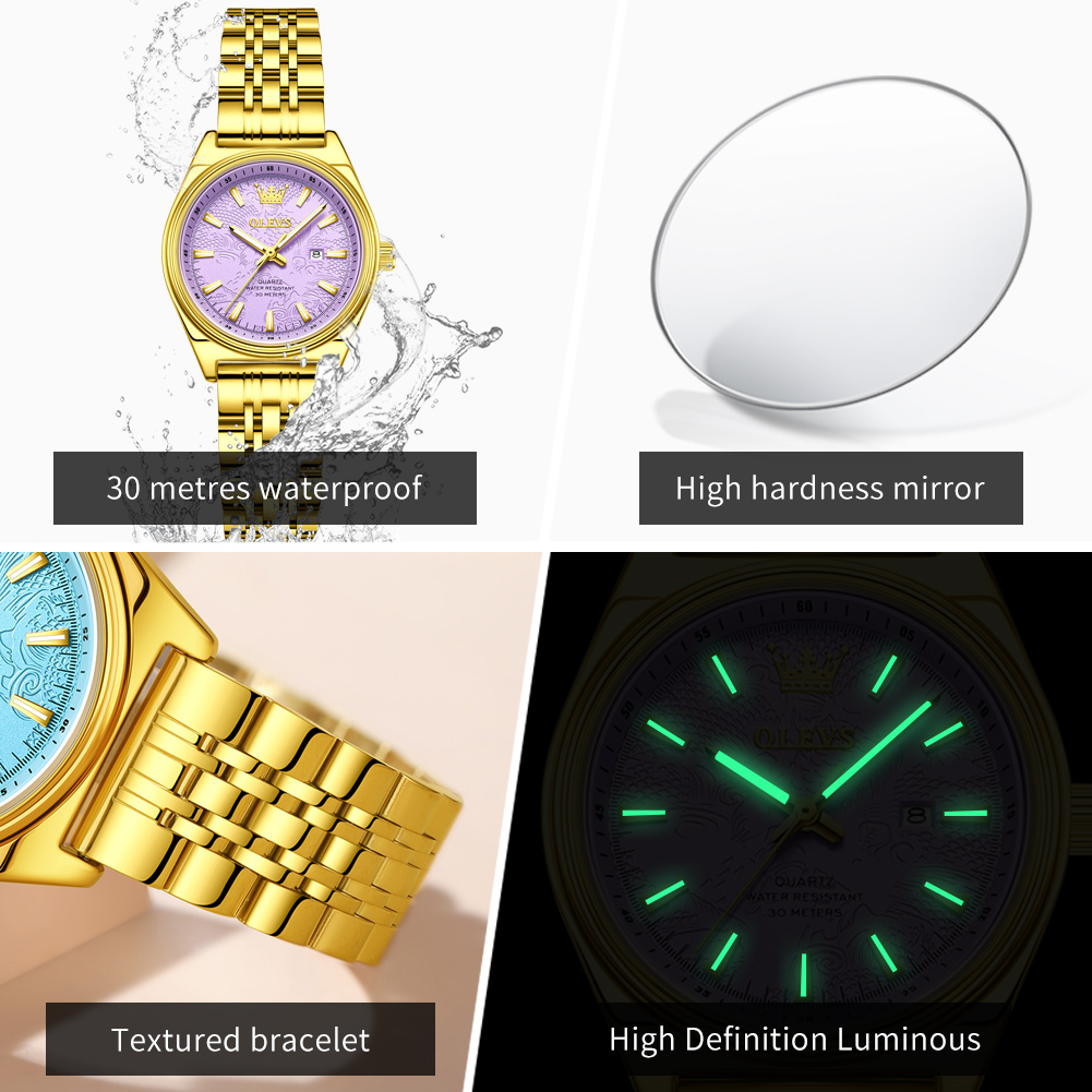 ساعة ذهبية فاخرة ماركة OLEVS ل - مراجعة Luxury Watch Index وسعره