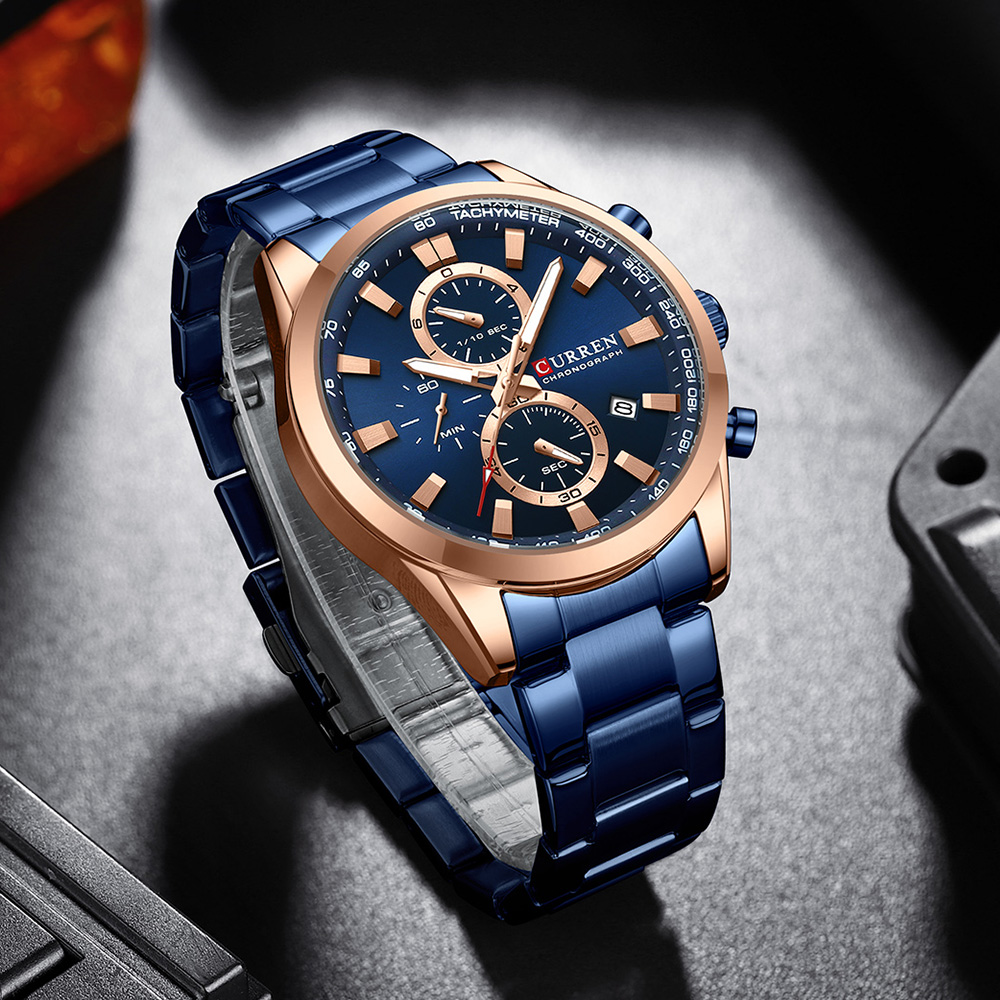 CURREN ساعة كرونوغراف عصرية فا - مراجعة Luxury Watch Wallpaper وسعره