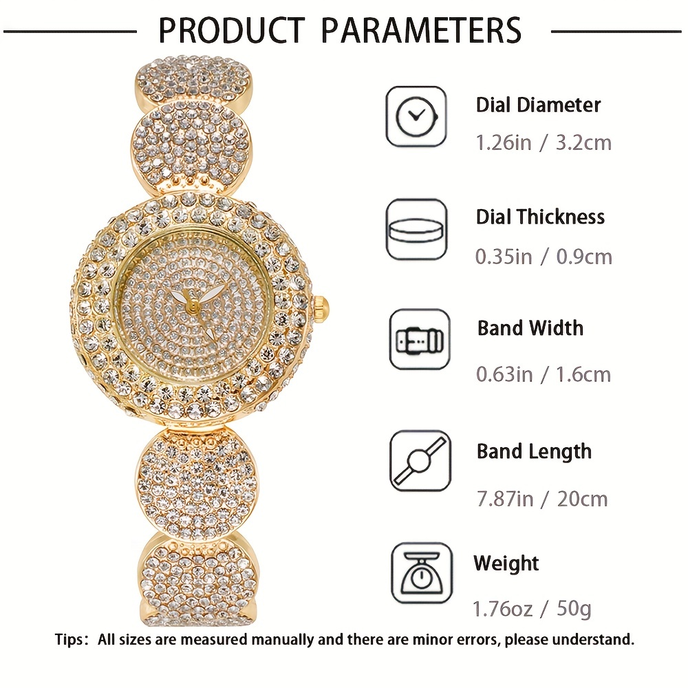 مجموعة من 5 قطع: ساعة نسائية ف - مراجعة Luxury Watch Gift For Her وسعره