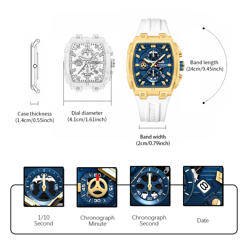 ساعة CURREN الفاخرة للرجال، سا - مراجعة Luxury Watch Vintage وسعره