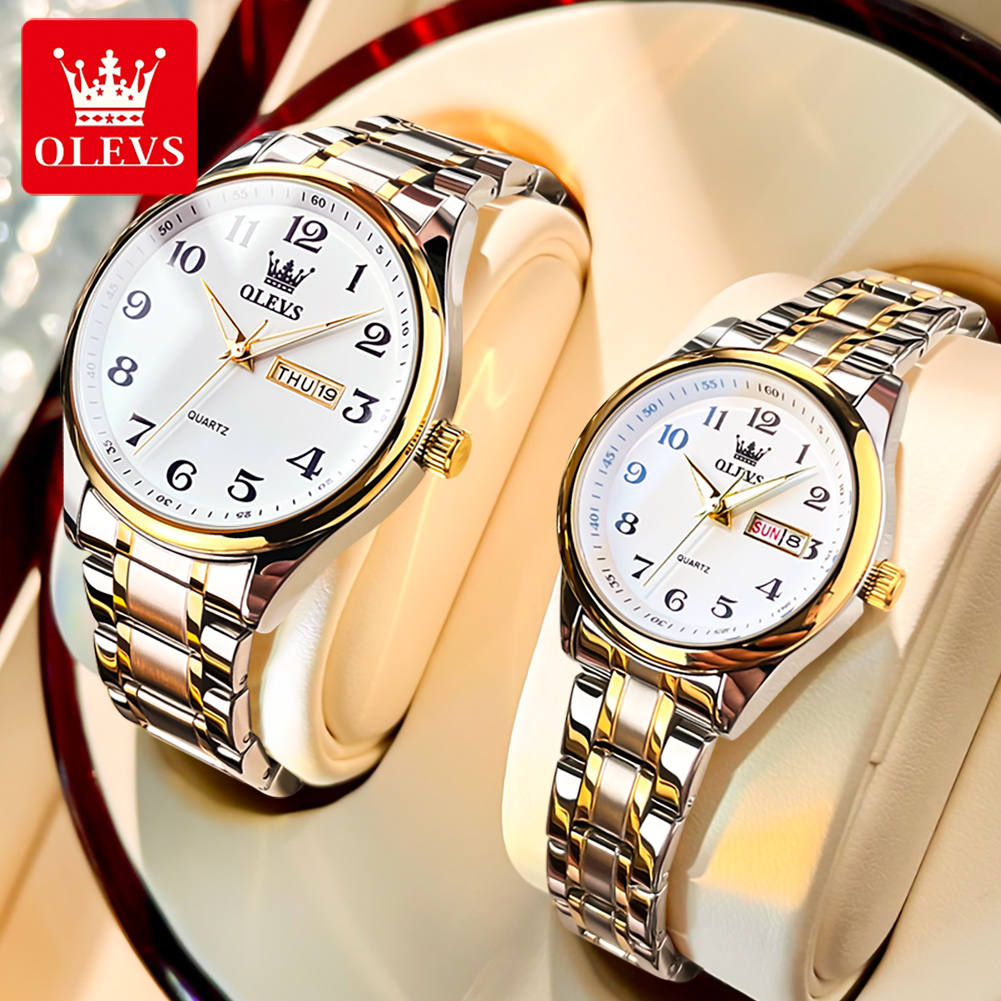 ساعة OLEVS عصرية جديدة للزوجين - مراجعة Luxury Watch Wallpaper وسعره