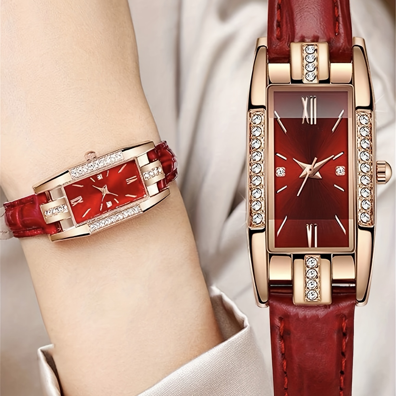 ساعة كوارتز فاخرة مزينة بأحجار - مراجعة Luxury Watch Gift For Her وسعره