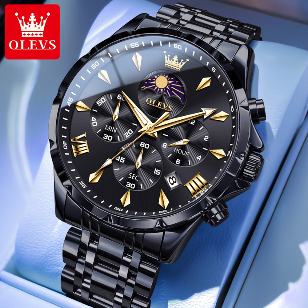 ساعة رجالية من ماركة OLEVS 365 - مراجعة Luxury Watch Wallpaper وسعره