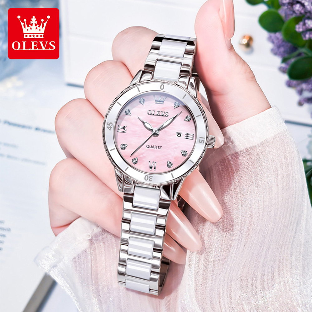 OLEVS 9985 ساعة نسائية فاخرة ق - مراجعة Luxury Watch Gift For Her وسعره