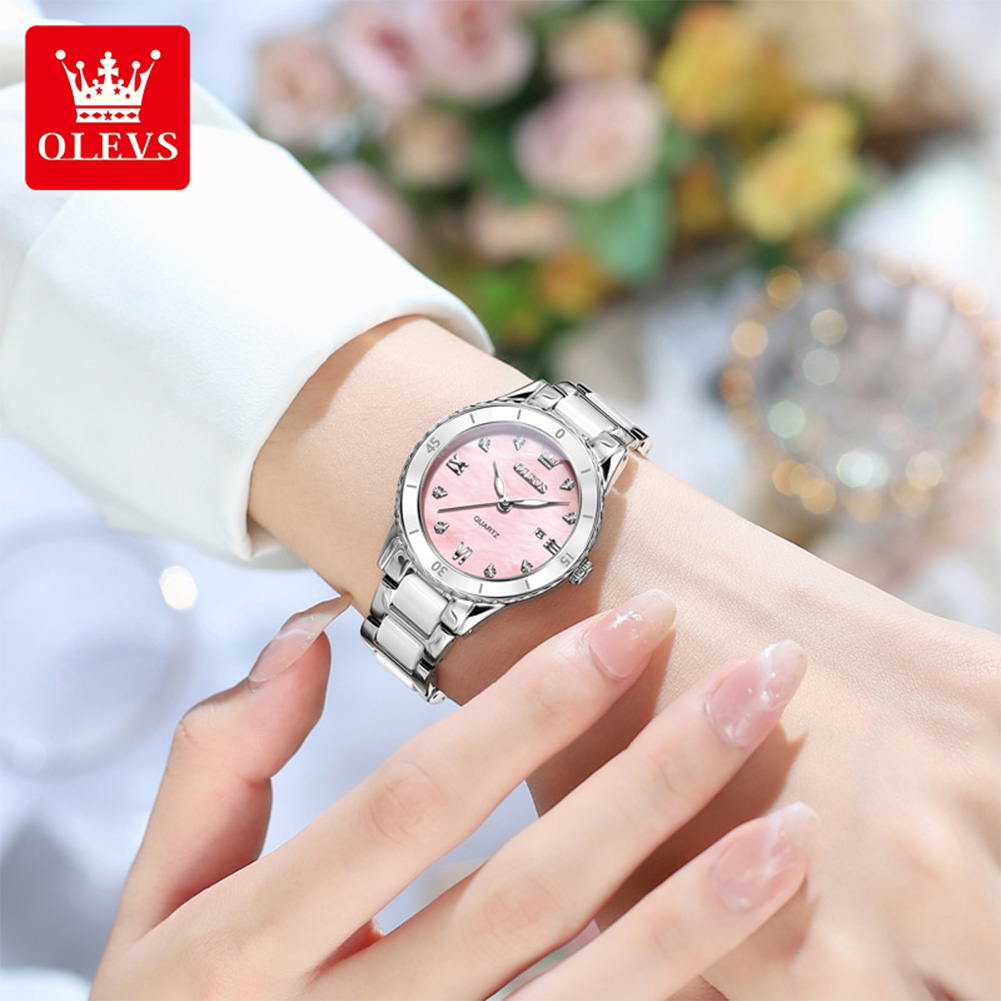 OLEVS 9985 ساعة نسائية فاخرة ق - مراجعة Luxury Watch Gift For Her وسعره