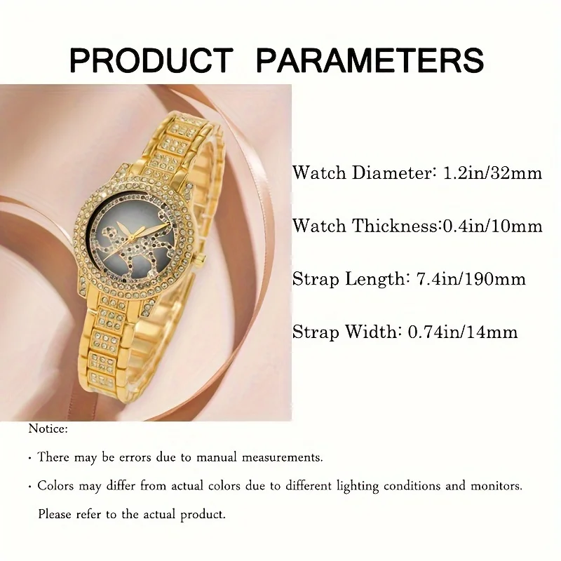 مجموعة من 5 قطع: ساعة نسائية ب - مراجعة Luxury Watch Gift For Her وسعره