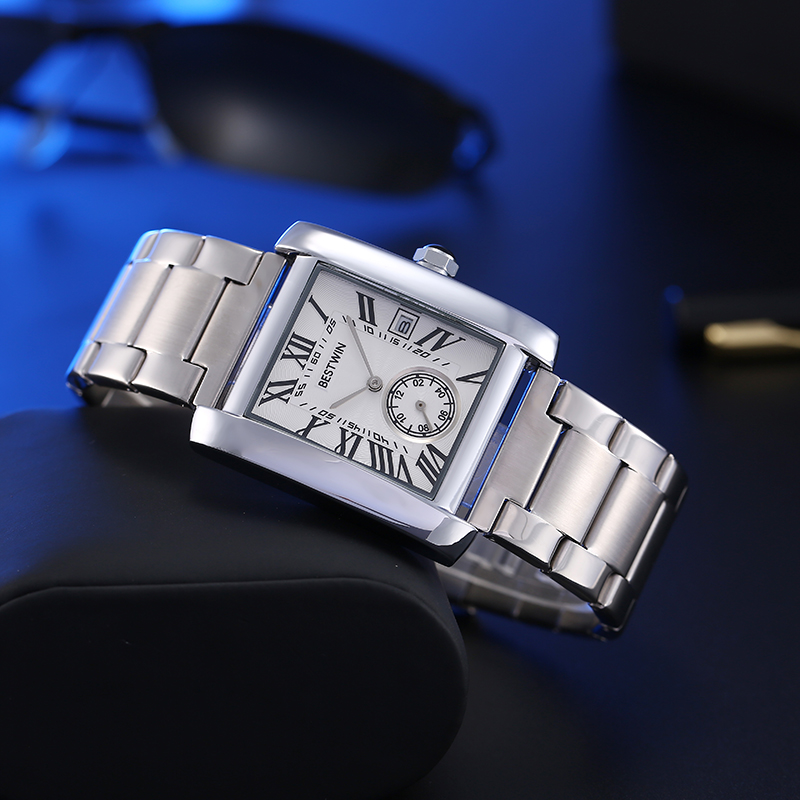 ساعة رجالية فاخرة للرجال ذهبي  - مراجعة Luxury Watch White وسعره