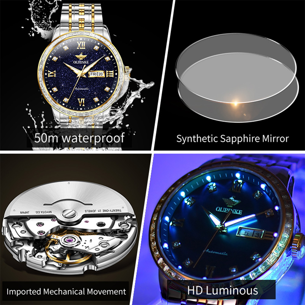 OUPINKE 3258 ساعات رجالية جديد - مراجعة Luxury Watch Galaxy وسعره