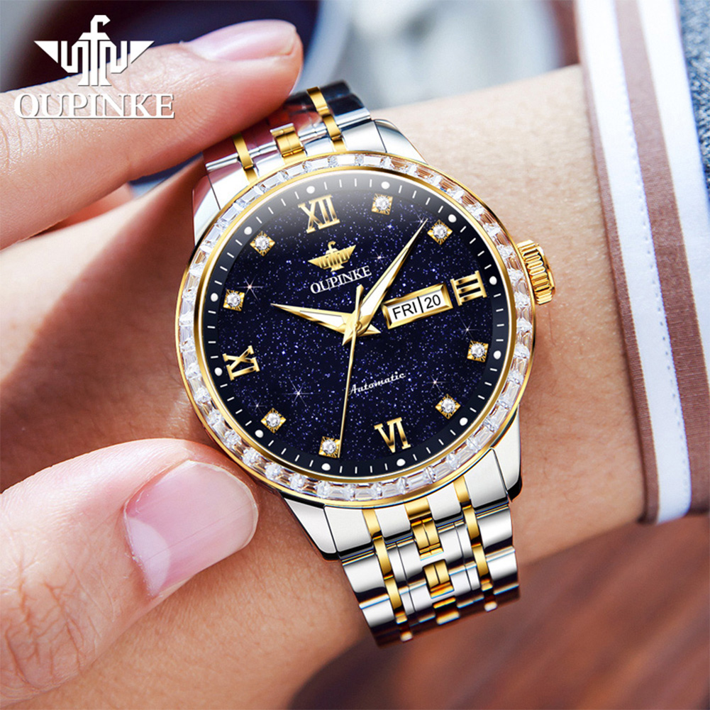 OUPINKE 3258 ساعات رجالية جديد - مراجعة Luxury Watch Galaxy وسعره