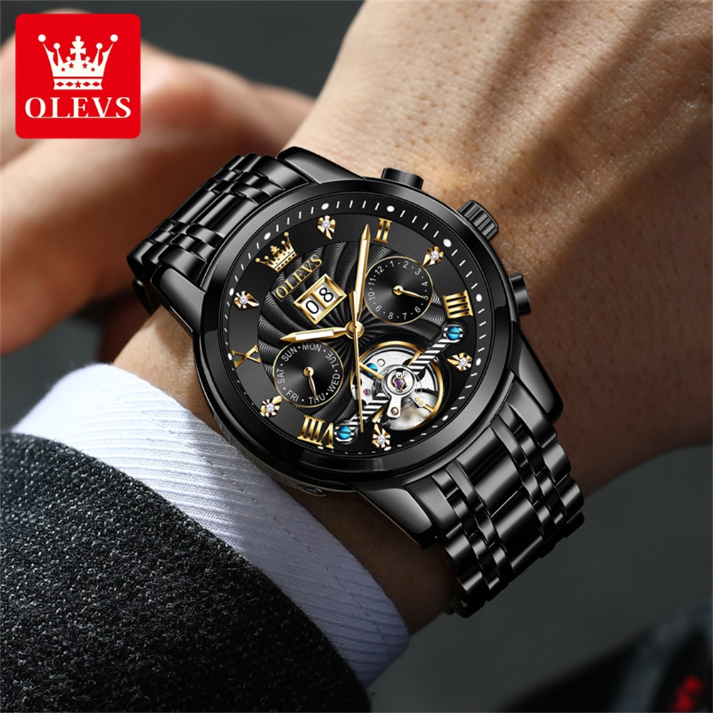 ساعات OLEVS الكلاسيكية للرجال  - مراجعة Chronograph Flyback Watch وسعره