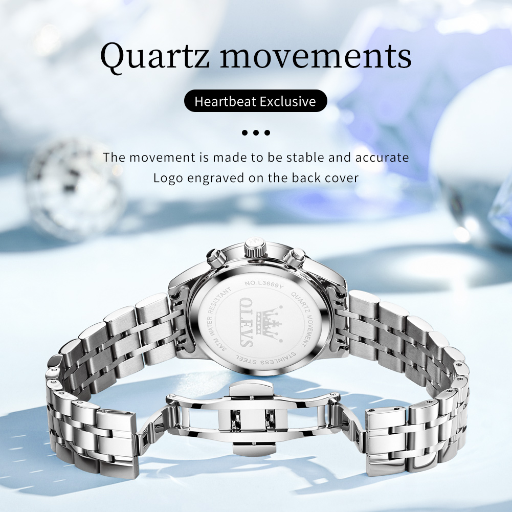 OLEVS ساعات نسائية موضة السيدا - مراجعة Luxury Watch With Green Dial وسعره