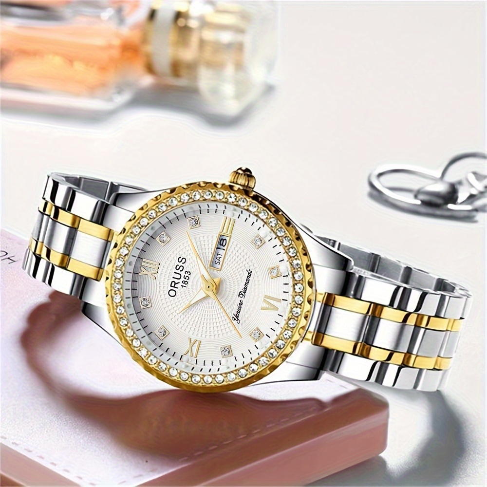 غرفة ساعة ذهبية نسائية لهدايا  - مراجعة Luxury Watch White وسعره