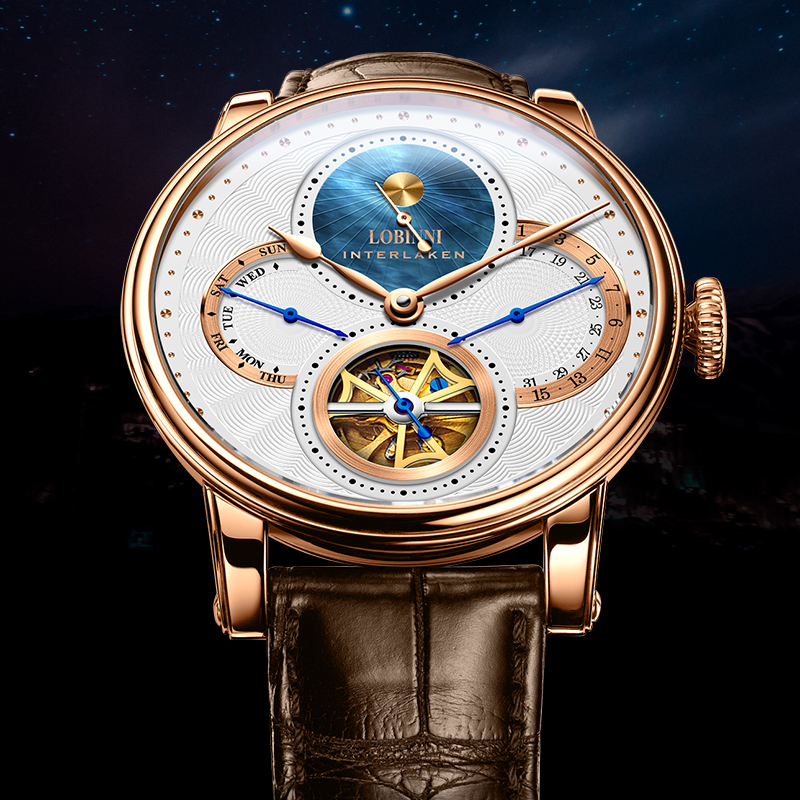 LOBINNI ساعة الرجال التلقائي ا - مراجعة Chronograph Flyback Watch وسعره