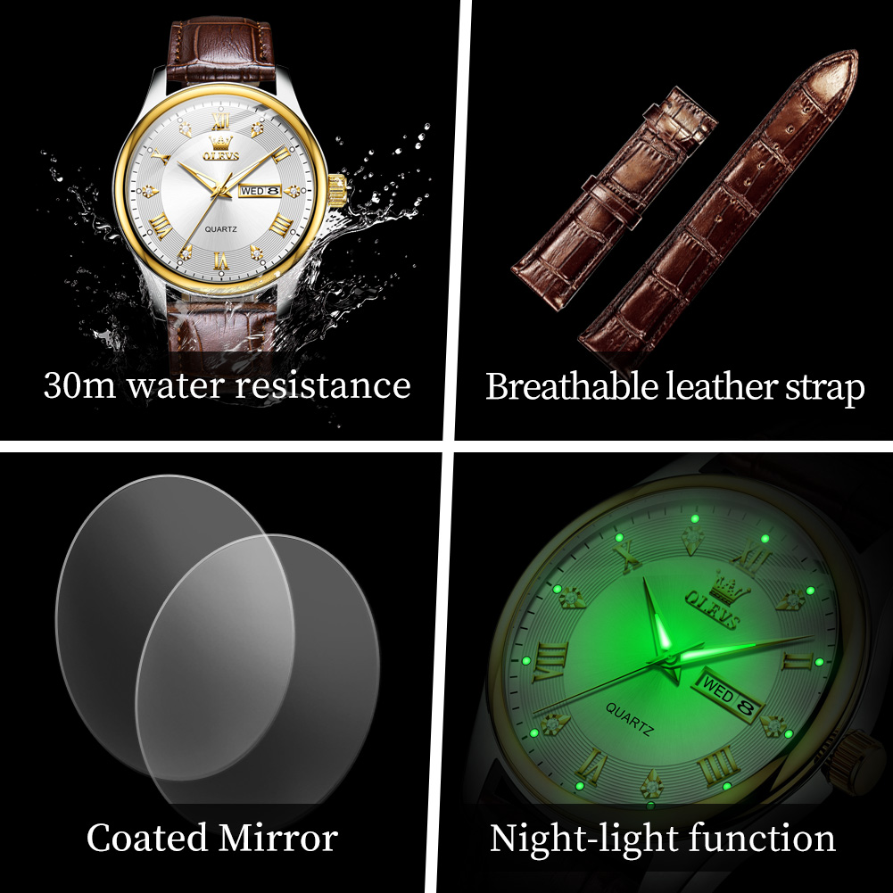 ساعة OLEVS للأزواج ماركة فاخرة - مراجعة Luxury Watch Gift For Her وسعره