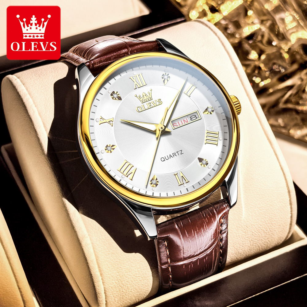 ساعة OLEVS للأزواج ماركة فاخرة - مراجعة Luxury Watch Gift For Her وسعره