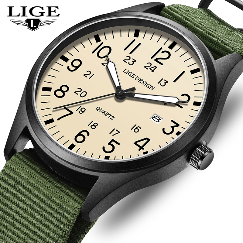 LIGE 2025 أفضل ساعة يد كوارتز  - مراجعة Luxury Watch Green وسعره