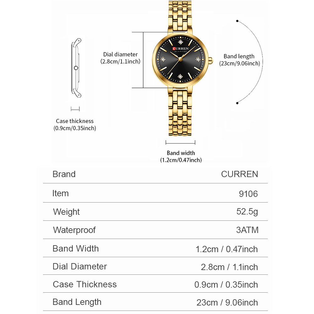 ساعة يد نسائية رفيعة من CURREN - مراجعة Luxury Watch Gift For Her وسعره